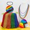 12PCS Pride Accessories, Pride LGBTQ Beads Necklace Stuff, Metallic 6 Kinds of Rainbow Necklace Bulk, Gay Lesbian LGBT Costumes Decorations for Pride Month Parade Throws Party Favors